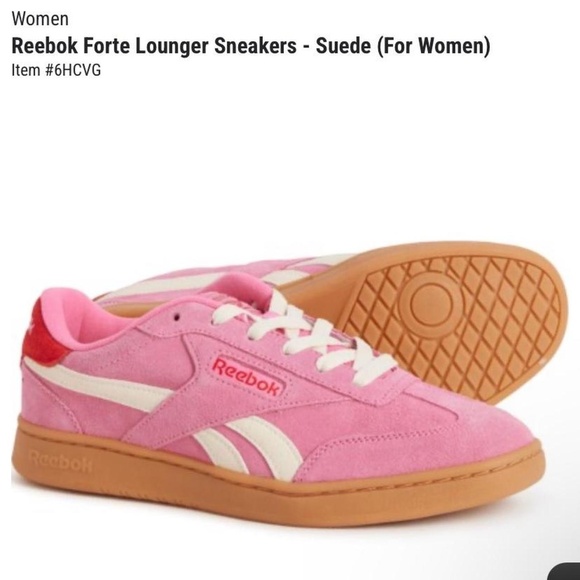 Reebok Women's Pink Sneakers - Suede - Picture 1 of 6